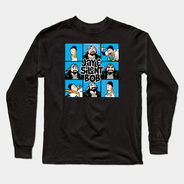 Jay and Silent Bob Long Sleeve T-Shirt by jepegdesign
